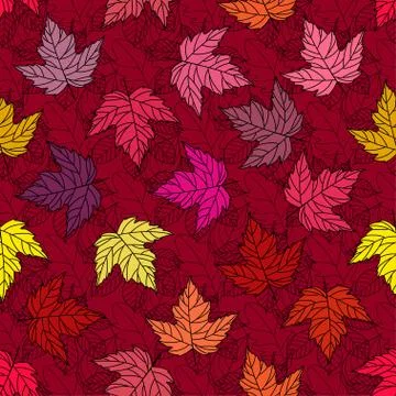 Autumn seamless leaf pattern. tenth. Stock Illustration