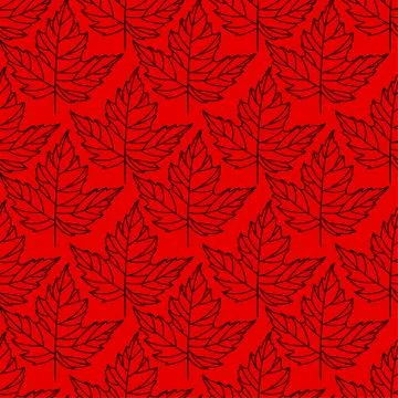 Autumn seamless leaf pattern. third. Stock Illustration