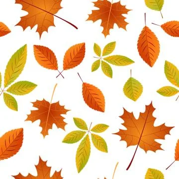 Autumn Seamless pattern with autumn maple leaves. Vector イラスト素材