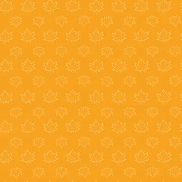 Autumn Seamless Pattern Background Leaves Ornament Fall Season Stock Illustration