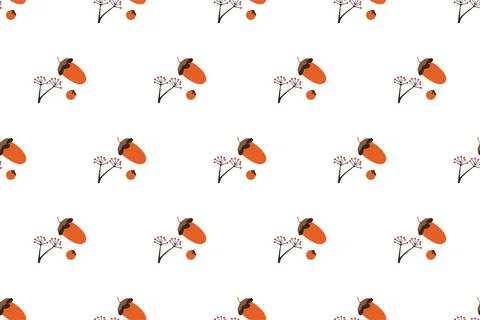 Autumn seamless pattern backround template Stock Illustration