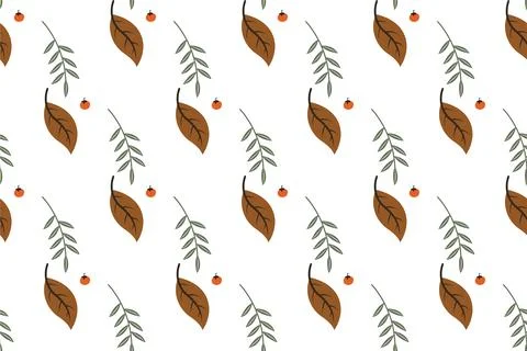 Autumn seamless pattern backround template Stock Illustration