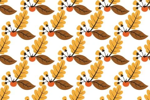 Autumn seamless pattern backround template Stock Illustration