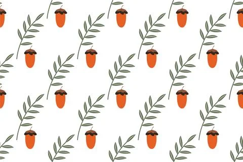 Autumn seamless pattern backround template Stock Illustration