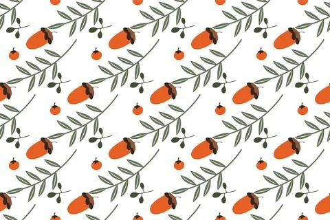 Autumn seamless pattern backround template Stock Illustration
