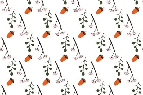 Autumn seamless pattern backround template Stock Illustration