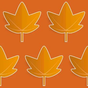 Autumn seamless pattern, color Stock Illustration