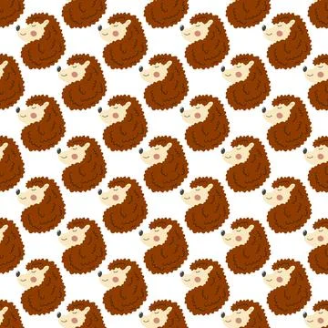 Autumn seamless pattern. Cute hedgehogs. Pattern for children's room design,  Ilustración de archivo
