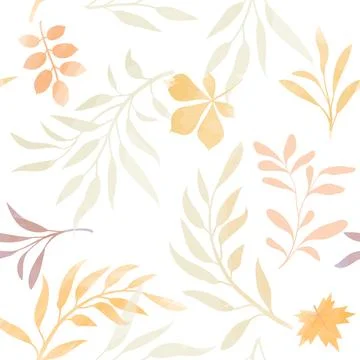 Autumn seamless pattern. Fall leaves Background. Autumnal Nature texture. Illustrazione stock