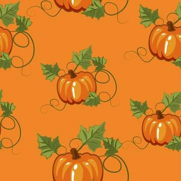 Autumn seamless pattern, gift wrapping, invitation for Halloween or Thanksg.. Stock Illustration