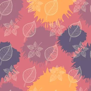 Autumn seamless pattern Stock Illustration