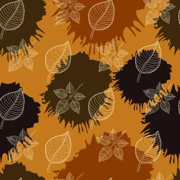 Autumn seamless pattern Stock Illustration