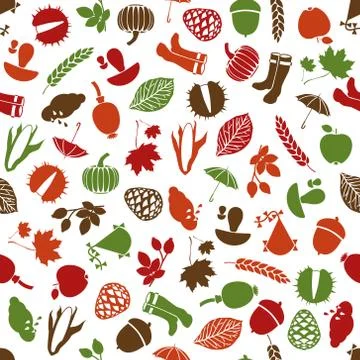 Autumn  seamless pattern Stock Illustration
