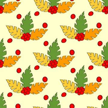 Autumn seamless pattern. Illustrazione stock