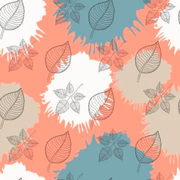 Autumn seamless pattern Stock Illustration