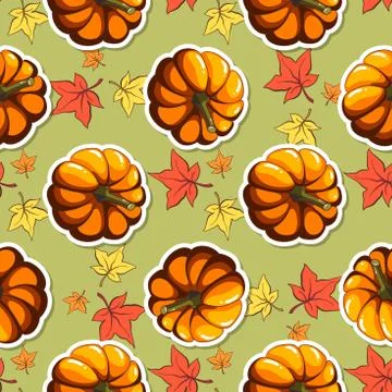 Autumn Seamless Pattern Stock Illustration