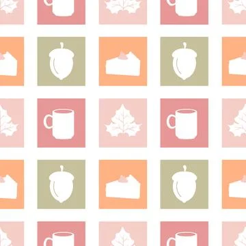 Autumn Seamless Pattern Illustration Element Panoramic of Maple Trees Falle.. Illustrazione stock