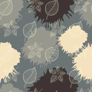 Autumn seamless pattern leaf Stock Illustration
