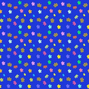 Autumn seamless pattern of maple and leaves. Stock Photos