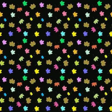 Autumn seamless pattern of maple and leaves. Stock Photos