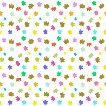 Autumn seamless pattern of maple and leaves. Stock Photos