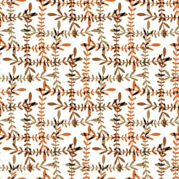 Autumn seamless pattern. Minimalistic background design. Vector checkered pat Stock Illustration