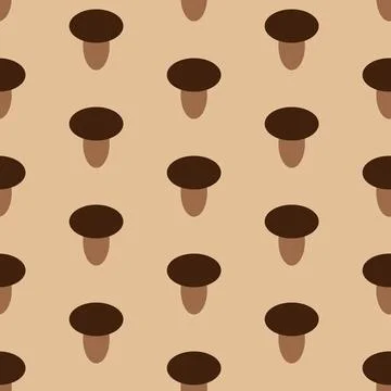 Autumn seamless pattern, mushrooms, vector. Illustrazione stock