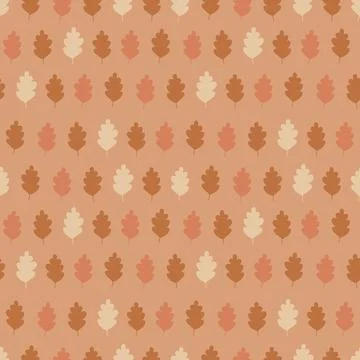 Autumn seamless pattern with oak leaves 스톡 일러스트