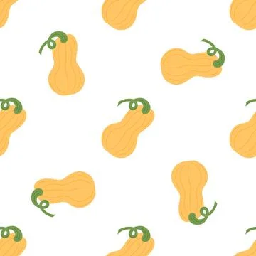 Autumn seamless pattern. Pumpkin fabric pattern. Natural style for prints Stock Illustration