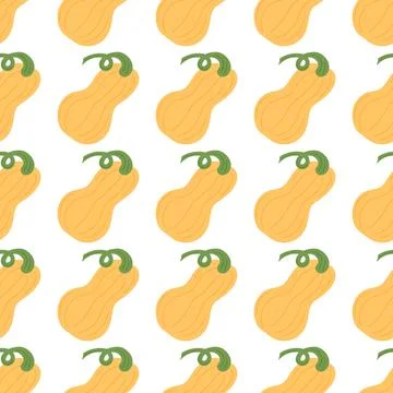 Autumn seamless pattern. Pumpkin fabric pattern. Natural style, suitable for  Stock Illustration