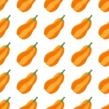 Autumn seamless pattern. Pumpkin fabric pattern. Natural style, suitable for  Illustrazione stock