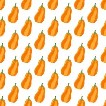 Autumn seamless pattern. Pumpkin fabric pattern. Natural style, suitable for  Stock Illustration