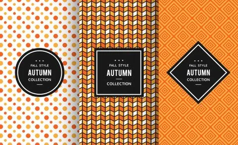 Autumn seamless patterns Stock-Illustration