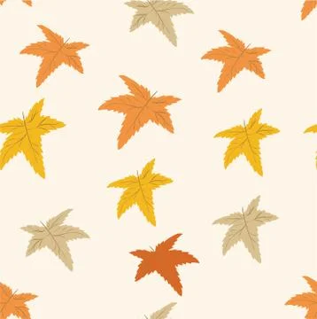 Autumn seamless - Vector Seamless Background Stock Illustration