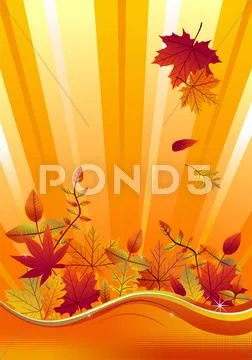 Autumn season background Stock Illustration