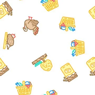 Autumn season fall leaf vector seamless pattern Иллюстрация