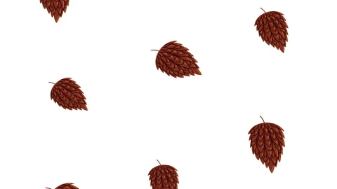 Autumn season leafs pattern animation Stock Footage 217383171