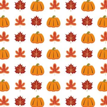 Autumn seasonal pattern design. Vector Stock Illustration