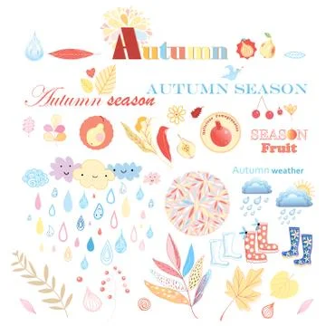 Autumn set Stock Illustration