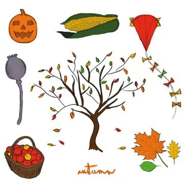 Autumn set Stock Illustration