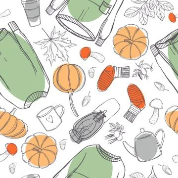 Autumn set. Vector pattern. Stock Illustration