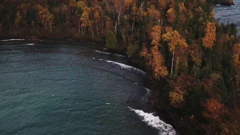 Autumn Shoreline Video stock 81408407