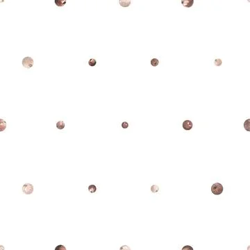 Autumn small apples, circles, dots. Hand drawn watercolor illustration. Seamless Stock Illustration