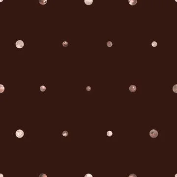 Autumn small apples, circles, dots. Hand drawn watercolor illustration. Seamless Illustration