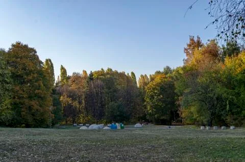 Autumn in South Park in Sofia Stock Photos