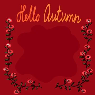 Autumn square fram Stock Illustration