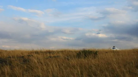 Autumn steppe yurt Stock Footage 42774043