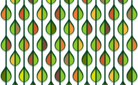 Autumn stylized leaf pattern Stock Illustration