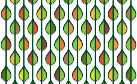 Autumn stylized leaf pattern Stock Illustration