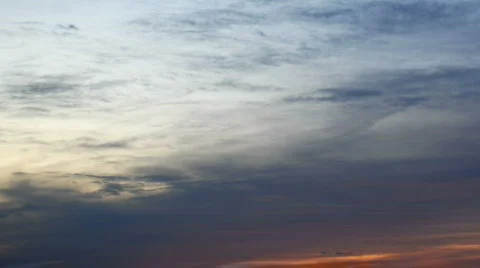 Autumn sunset clouds 2 Stock Footage 514670